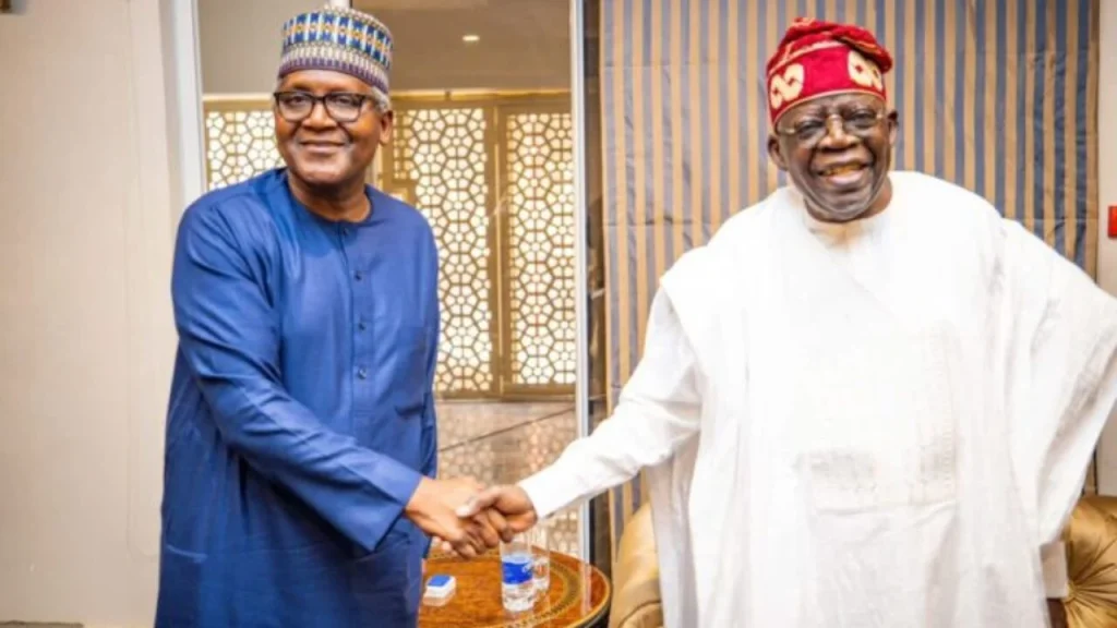 Dangote Meets with President Tinubu on Selling Crude Oil in Naira