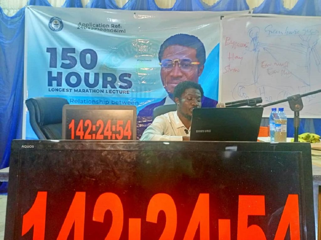 Guinness World Record: Osun Lecturer Sets Record with 142-Hour Marathon Lecture