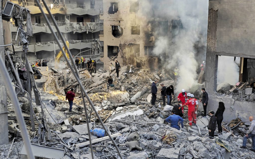 Israeli Strikes Hit Central Beirut, Sparking Panic and Casualties