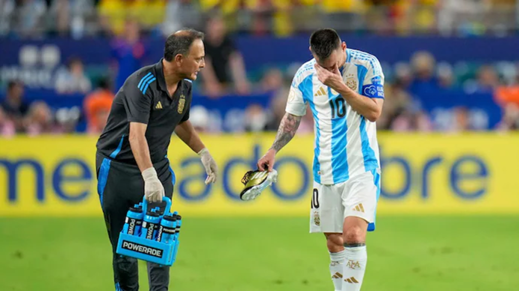 Messi Out with Ankle Ligament Damage