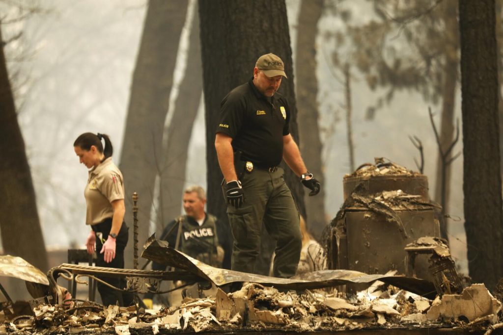 Mounted Police Search Fire-Scorched Los Angeles for Victims