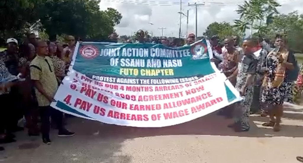 Nationwide Strike: SSANU, NASU Protest Withheld Salaries