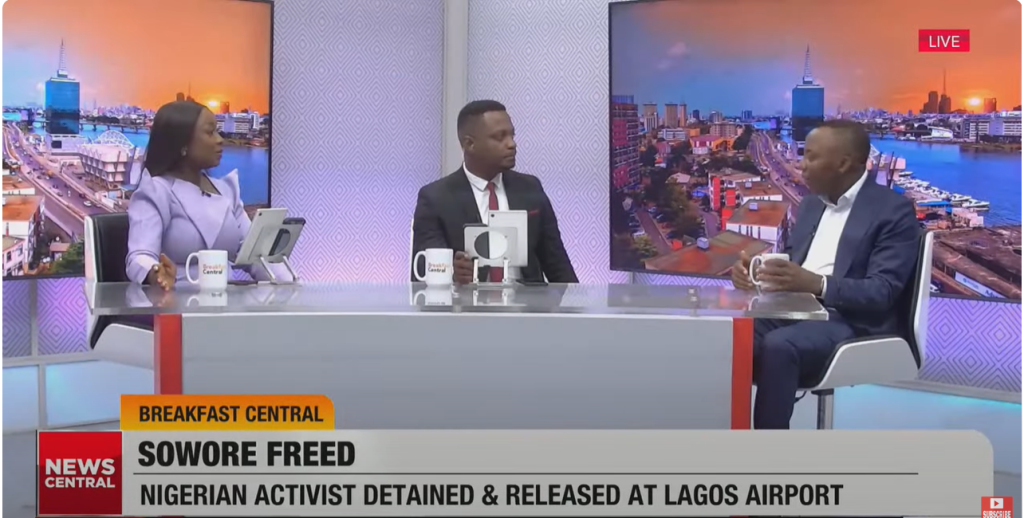 Omoyele Sowore on News Central TV Breakfast Central (News Central TV)1