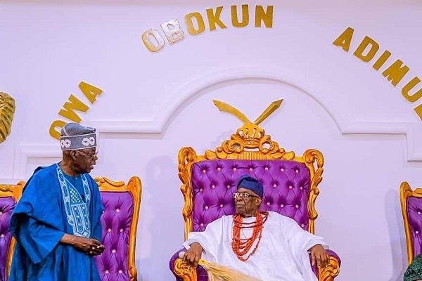 President Tinubu Pays Tribute to Late Owa of Obokun, Oba Aromolaran II