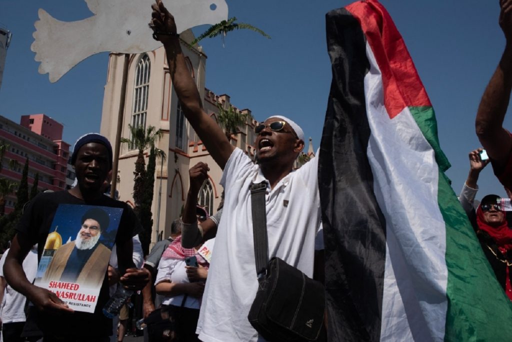 Protesters in South Africa March for Gaza on Conflict Anniversary