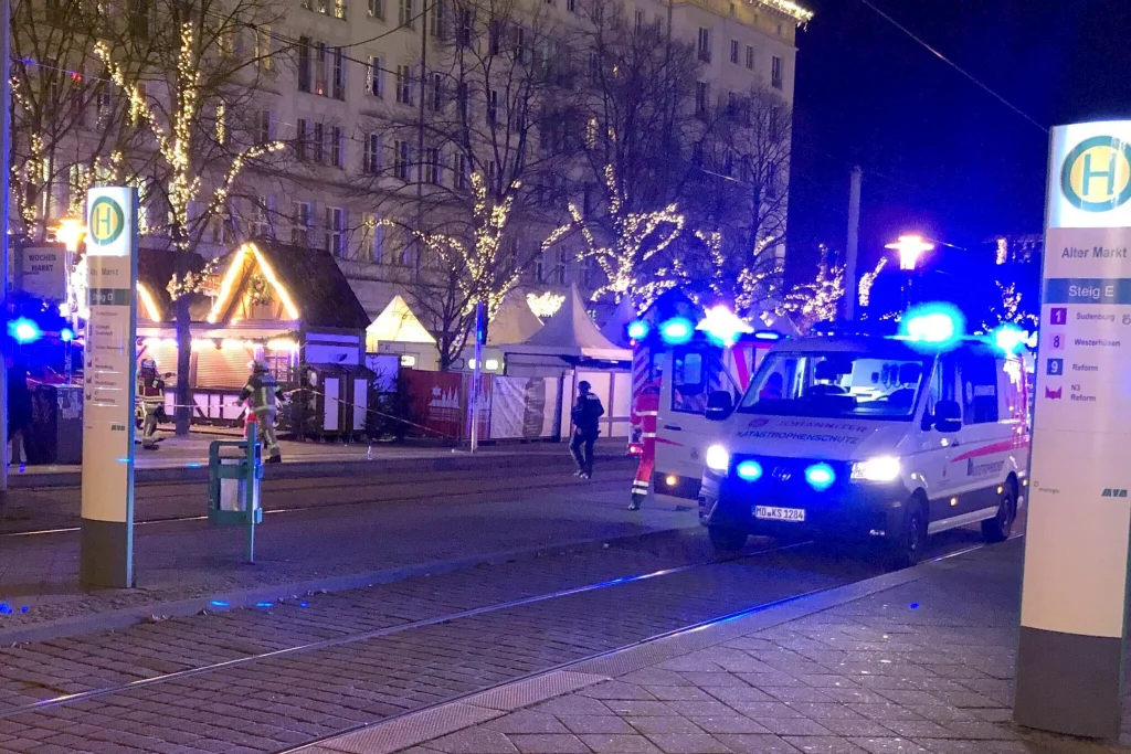 Suspected Car Attack at Germany's Magdeburg Christmas Market Leaves Up to 80 Injured