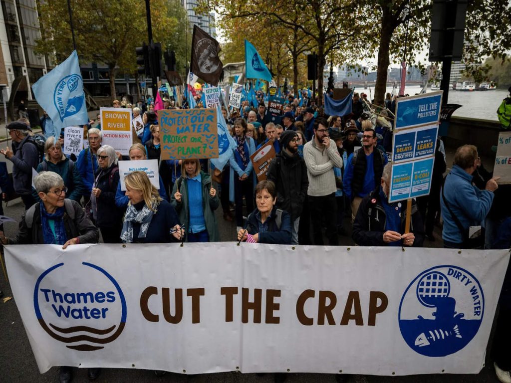 Thousands March in London, Calling for Cleaner Waters in Britain.