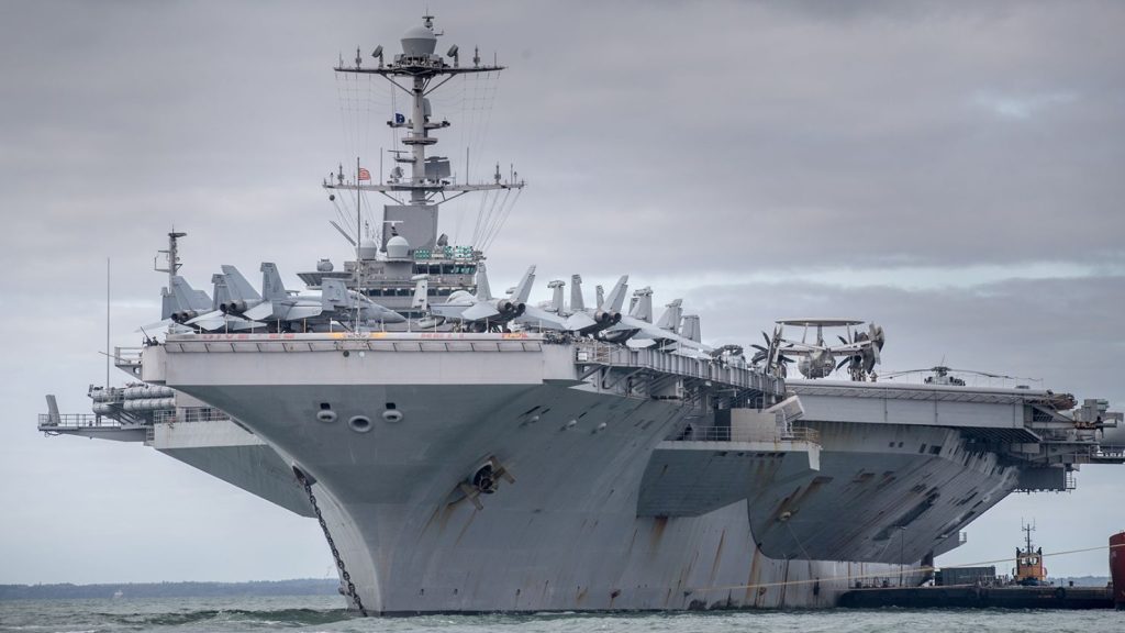 US Aircraft Carrier Collides with Cargo Ship Near Egypt