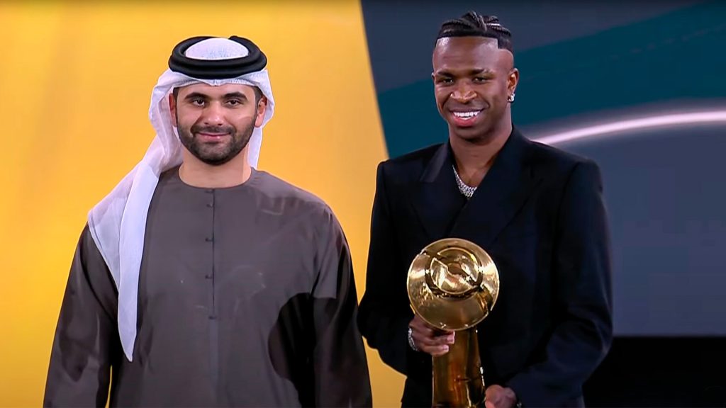 Vinícius Jr. Crowned Best Men’s Player at 2024 Globe Soccer Awards