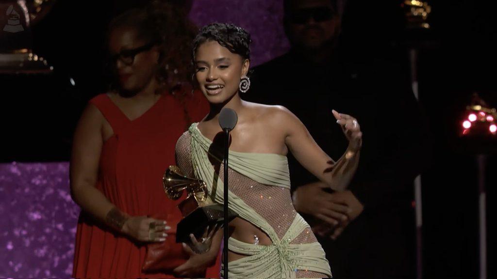 Tyla wins her first Grammy award for the song "Water"