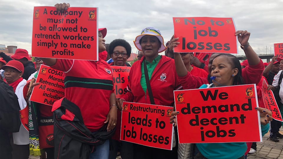 Cosatu Stages March Against South Africa's Economic Hardship