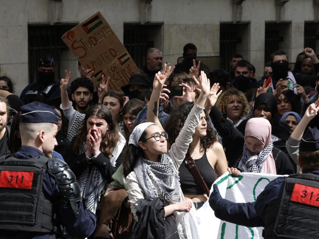 Dozens Arrested as Paris Police Disband Gaza War Protest at Sorbonne University