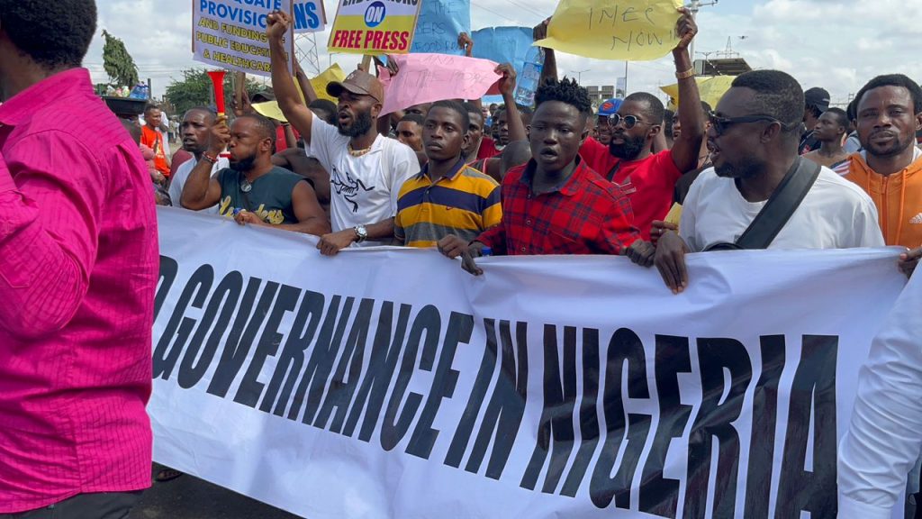 #EndBadGovernance Protests in Nigeria (News Central TV)