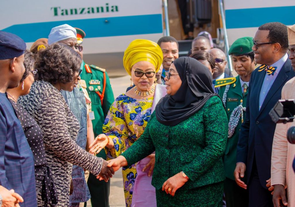President of the United Republic of Tanzania, Dr. Samia Suluhu Hassan, arrived in Nigeria early yesterday for a working visit. Date: March 5, 2024. (News Central TV)