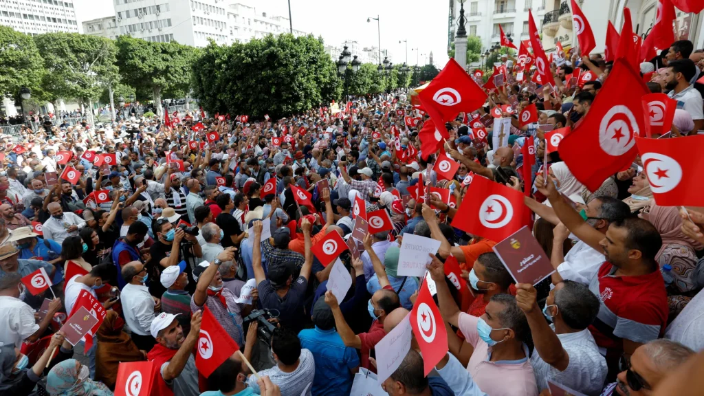 Hundreds of Tunisians Protest Against Repression as Elections Approach