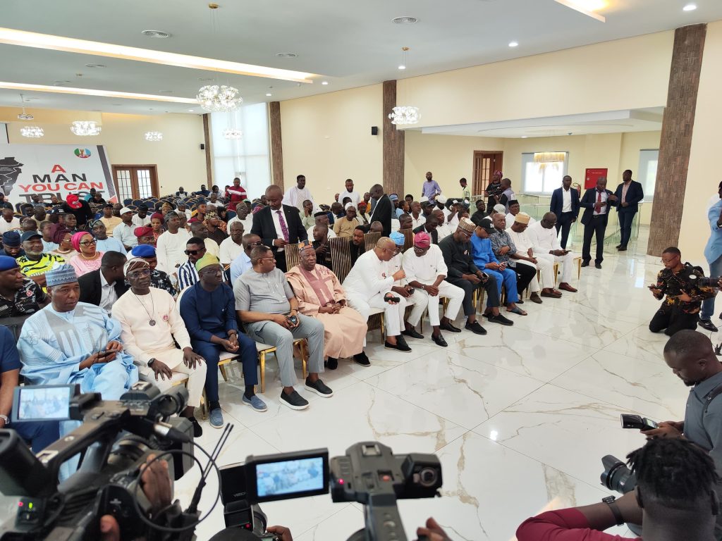 (IN PICTURES) Governors, Dignitaries Watch Live Collation of Election Results in Ondo