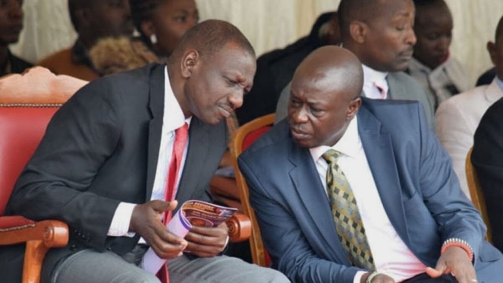 Kenya's President William Ruto and DP Rigathi Gachagua (News Central TV)
