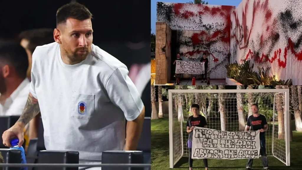 Lionel Messi's €11 Million Ibiza Mansion Vandalised by Climate Activists (News Central TV)