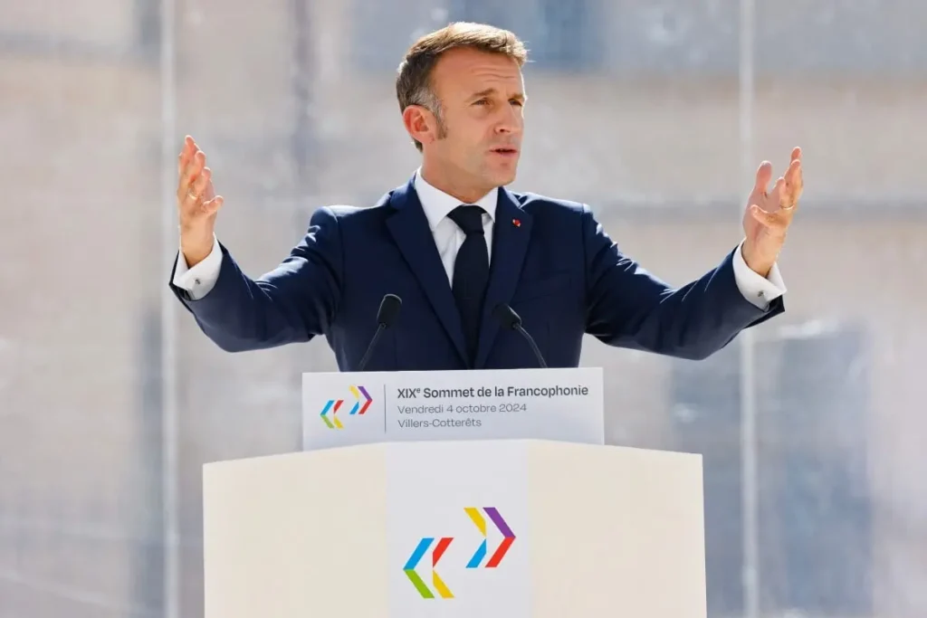 Macron Urges Against Double Standards in Global Conflicts at Francophonie Summit