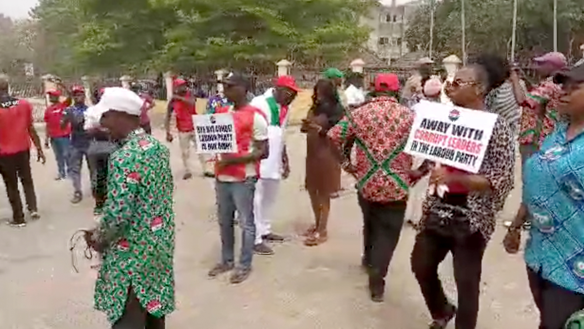 Nigeria's Labour Union Pickets Labour Party Headquarters