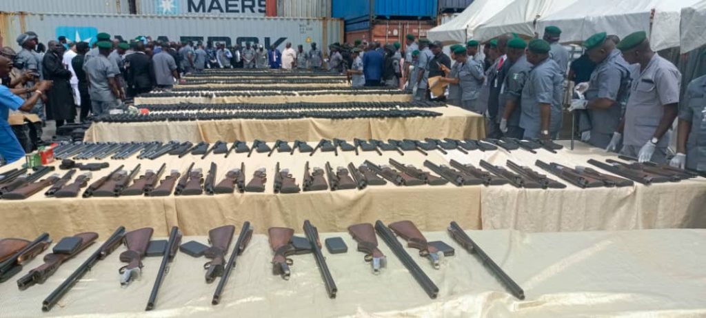 Nigeria Customs Seize 844 Firearms, 112,500 Ammunition, Drugs