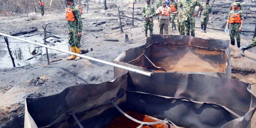 Nigerian Army Destroys 34 Illegal Refineries in Delta Operations