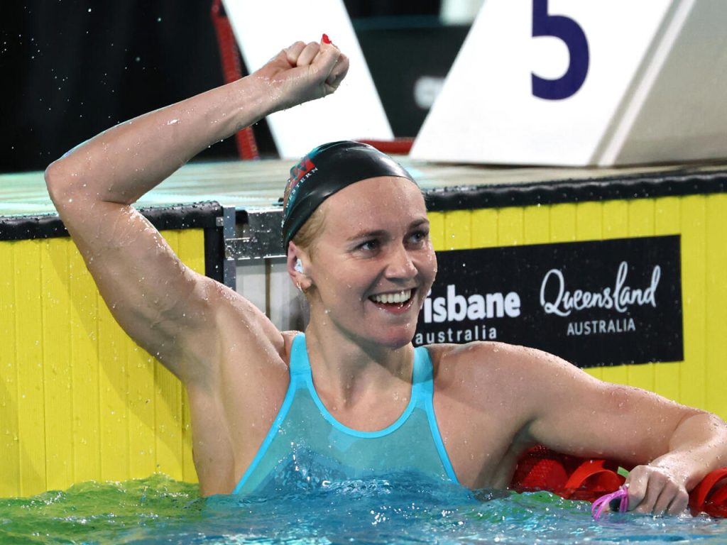 Olympic champion Ariarne Titmus shattered the women's 200m freestyle world record at the Australian Olympic trials in Brisbane (News Central TV)