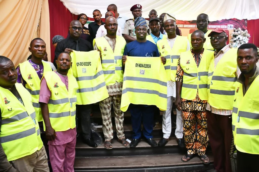 Oyo State Government Distributes Reflective Jackets to Registered Commercial Motorcyclists