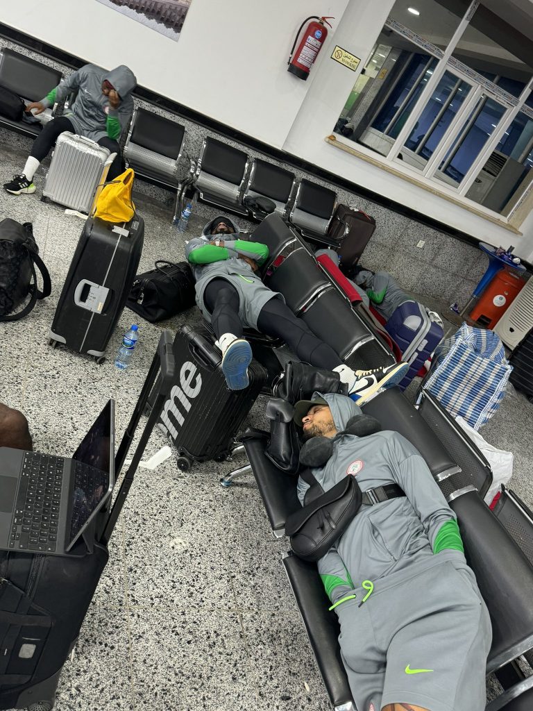 (PHOTOS) Super Eagles Spent Over 12 Hours at Abandoned Libyan Airport - Troost-Ekong3