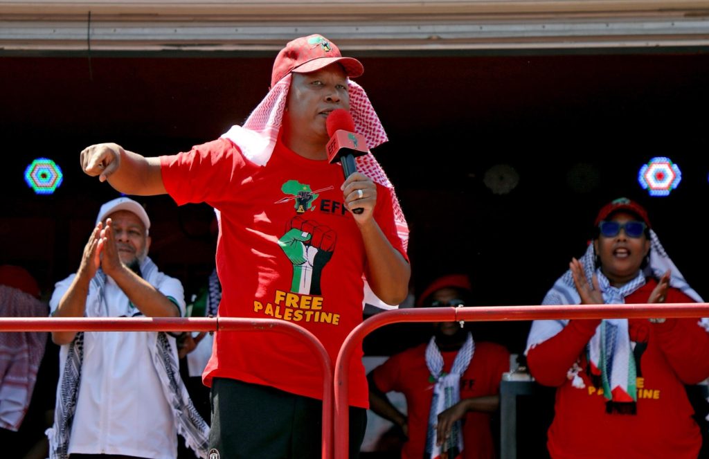 South African Opposition Leader Julius Malema Stands in Solidarity with Palestine
