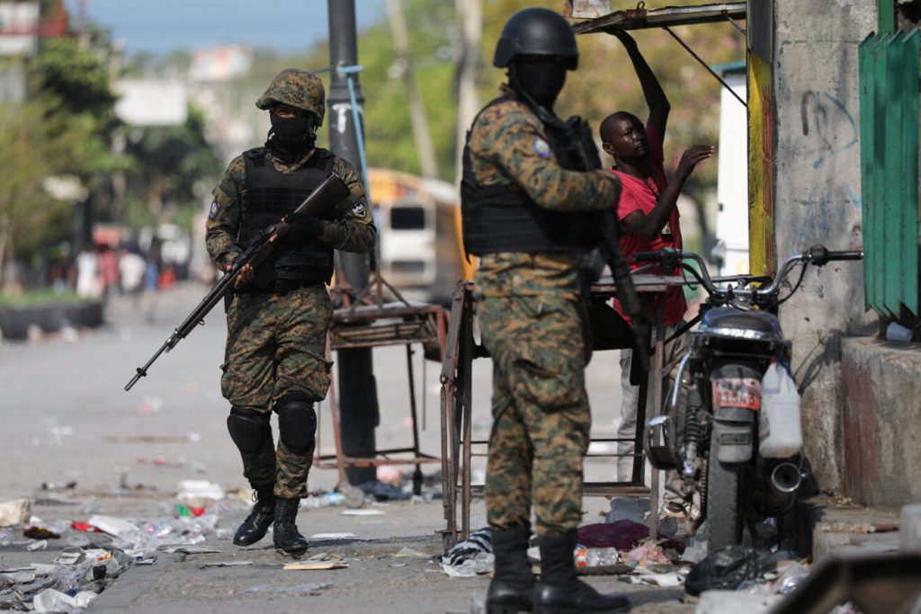 Police officers patrol as Haiti remains in state of emergency due to the violence, in Port-au-Prince, Haiti March 9, 2024.