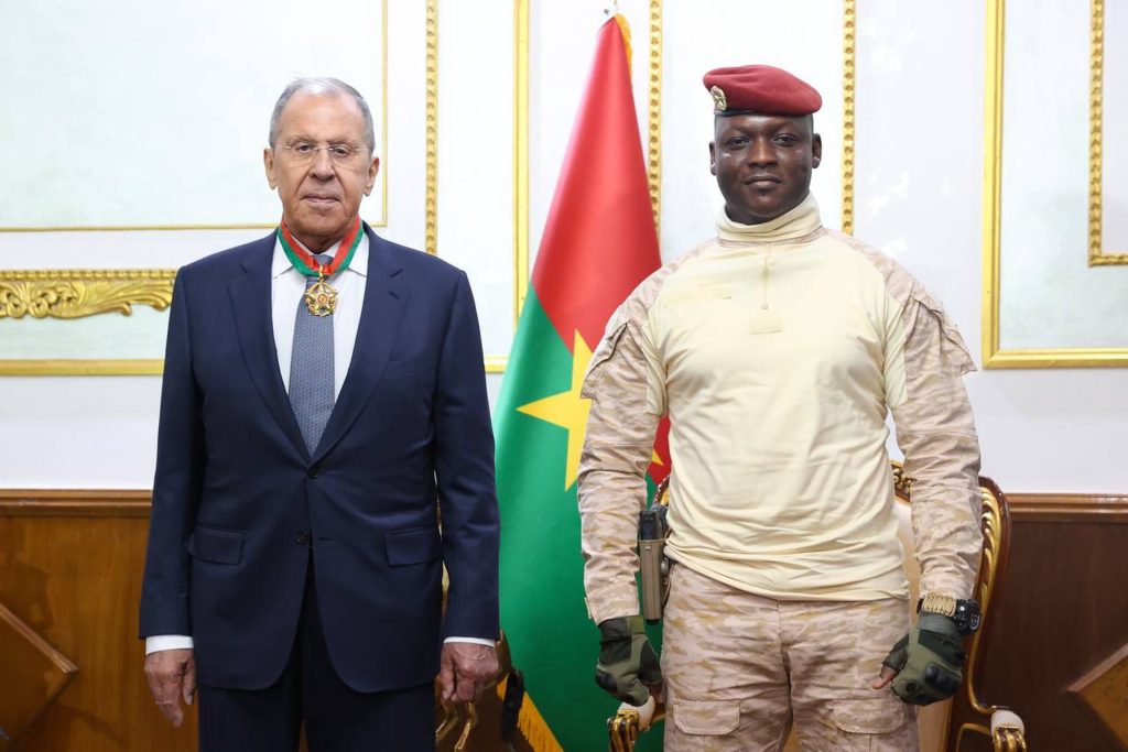 Sergey Lavrov with Burkina-Faso Leader, Ibrahim Traore