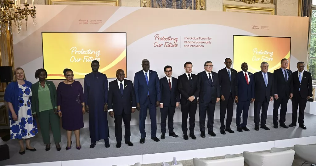Leaders convened in Paris to raise funding for Africa vaccines production